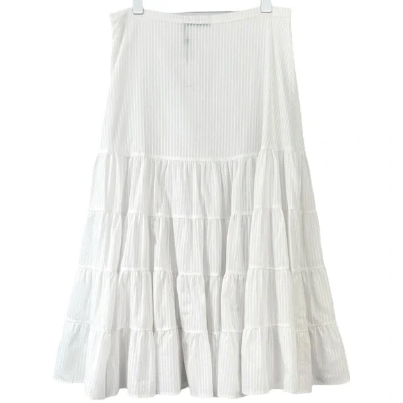 NWT Paloma Wool Long Etoile - White Cotton Blend Gathered Midi Maxi Skirt sz 38 - Picture 5 of 16